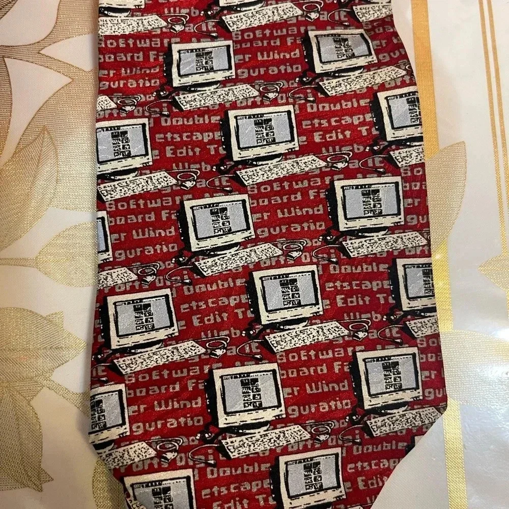 Museum Artifacts Silk  Men’s Tie Necktie theme computer